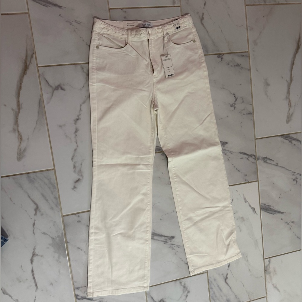 NWT Judy Blue White Jeans With Braided Detail